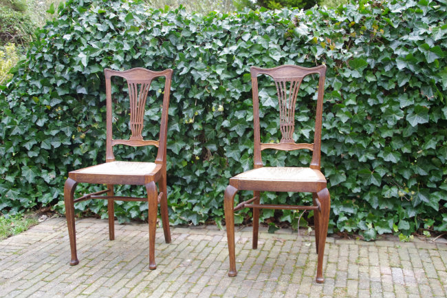 Jugendstil chairs, set of two